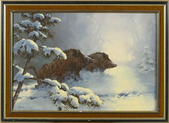 Sangliers dans la neige by Richárd Kiss, (19)95