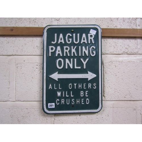Daxionry Blechschild 'Jaguar Parking Only' - Vintage Metallschild 30,5x20,3cm Aus Aluminium