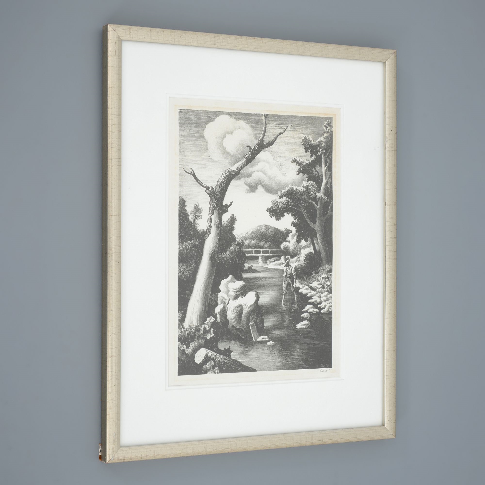 Artwork by Thomas Hart Benton‏, Shallow Creek, Made of lithograph