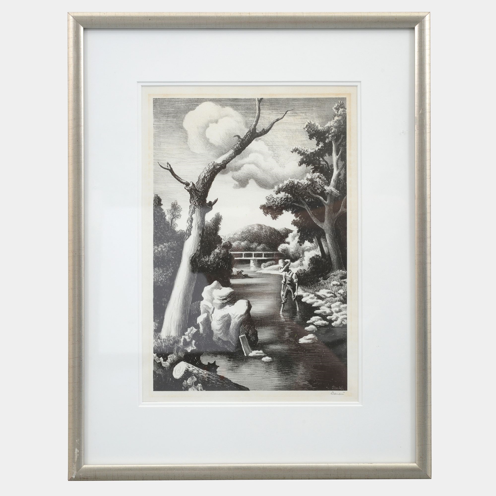 Artwork by Thomas Hart Benton‏, Shallow Creek, Made of lithograph