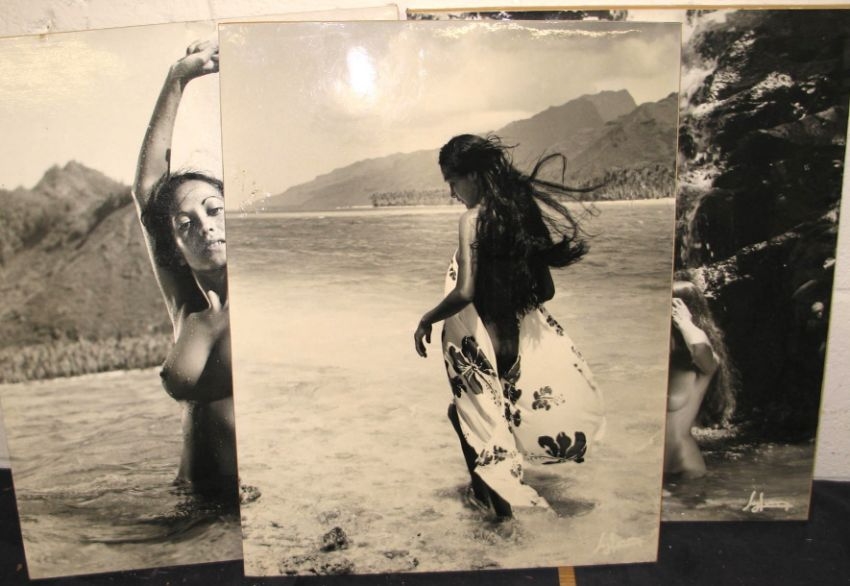 Artwork by Adolphe Sylvain, Untitled, Made of 3 x board mounted b/w photographs