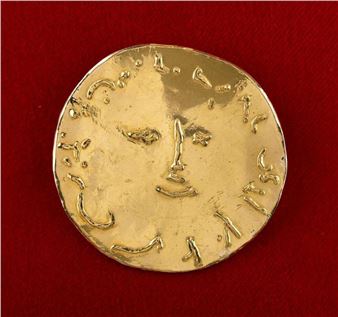 "Visage larvי". From the collection "Gold Medallion" - Pablo Picasso