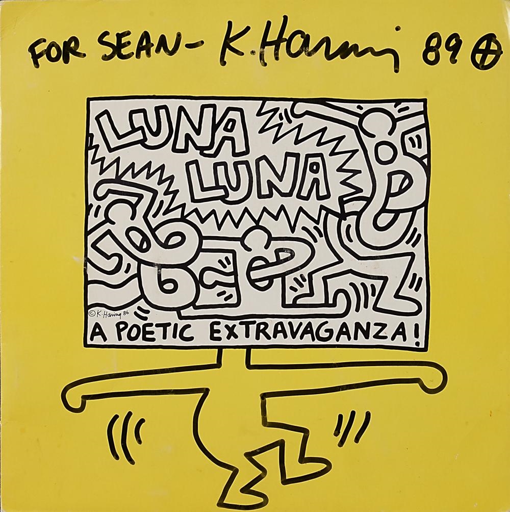 Artwork by Keith Haring, Luna Luna & Poetic Extravaganza, Made of mixed media, pop-up carousel folder / print