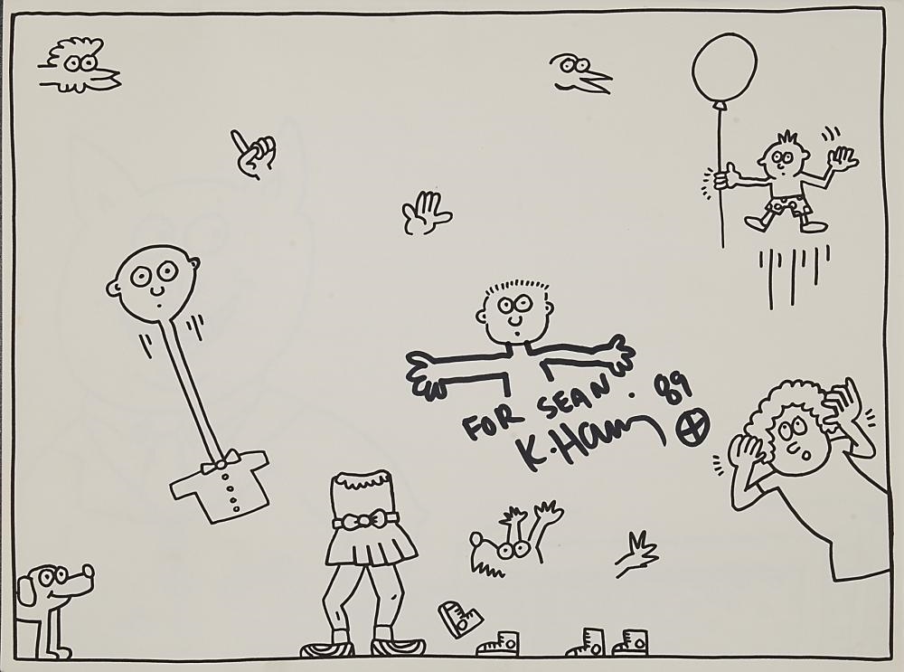 Artwork by Keith Haring, Luna Luna & Poetic Extravaganza, Made of mixed media, pop-up carousel folder / print