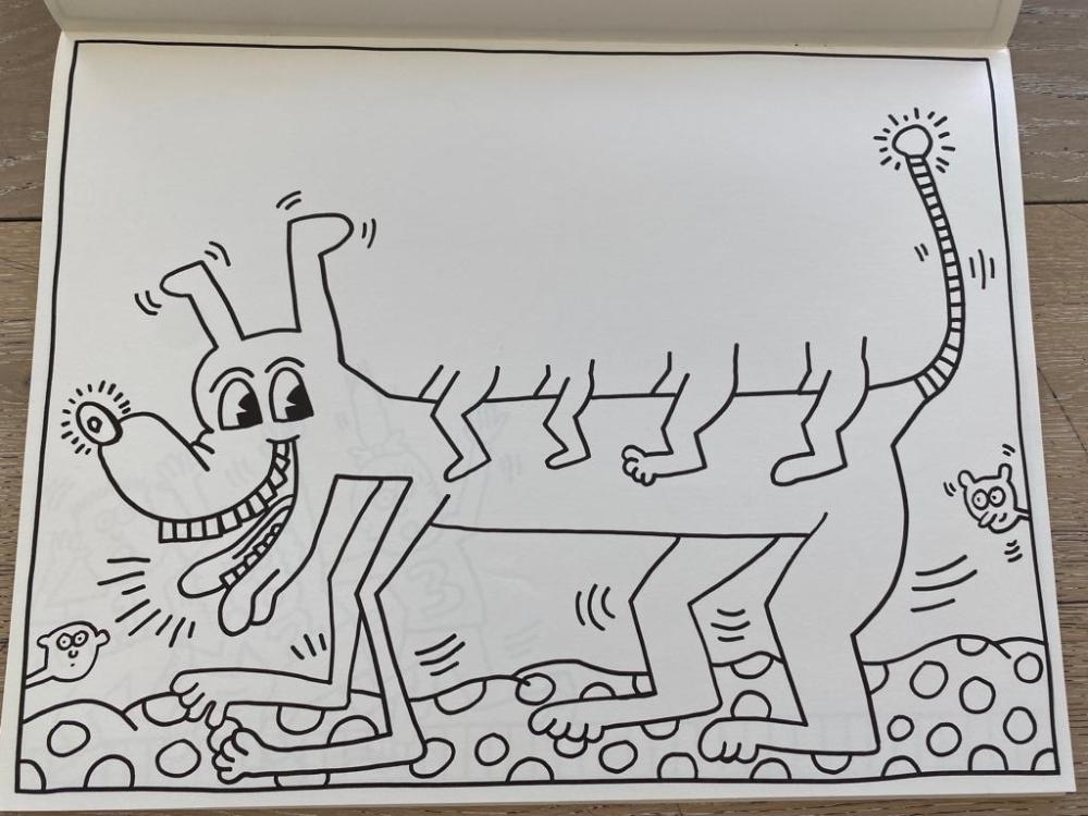 Artwork by Keith Haring, Luna Luna & Poetic Extravaganza, Made of mixed media, pop-up carousel folder / print