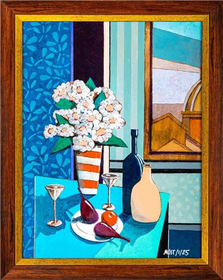 Still life with a view of Siena by Michał Ostaniewicz, 2025