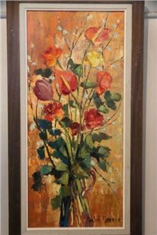 A seated boy, oil on canvas - Michel Maurice