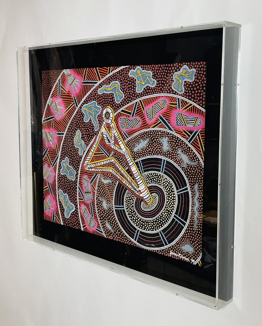 Artwork by James P. Simon, Aboriginal Painting by James P. Simon (Australia, Made of Oils