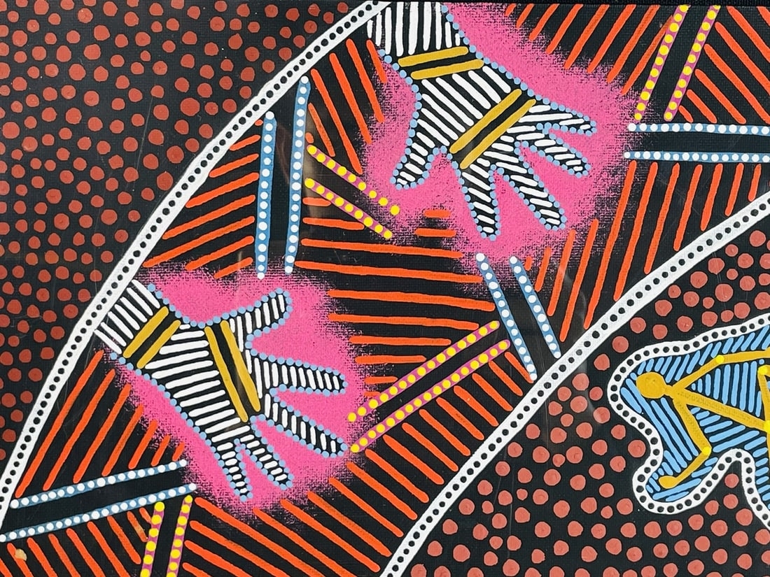 Artwork by James P. Simon, Aboriginal Painting by James P. Simon (Australia, Made of Oils