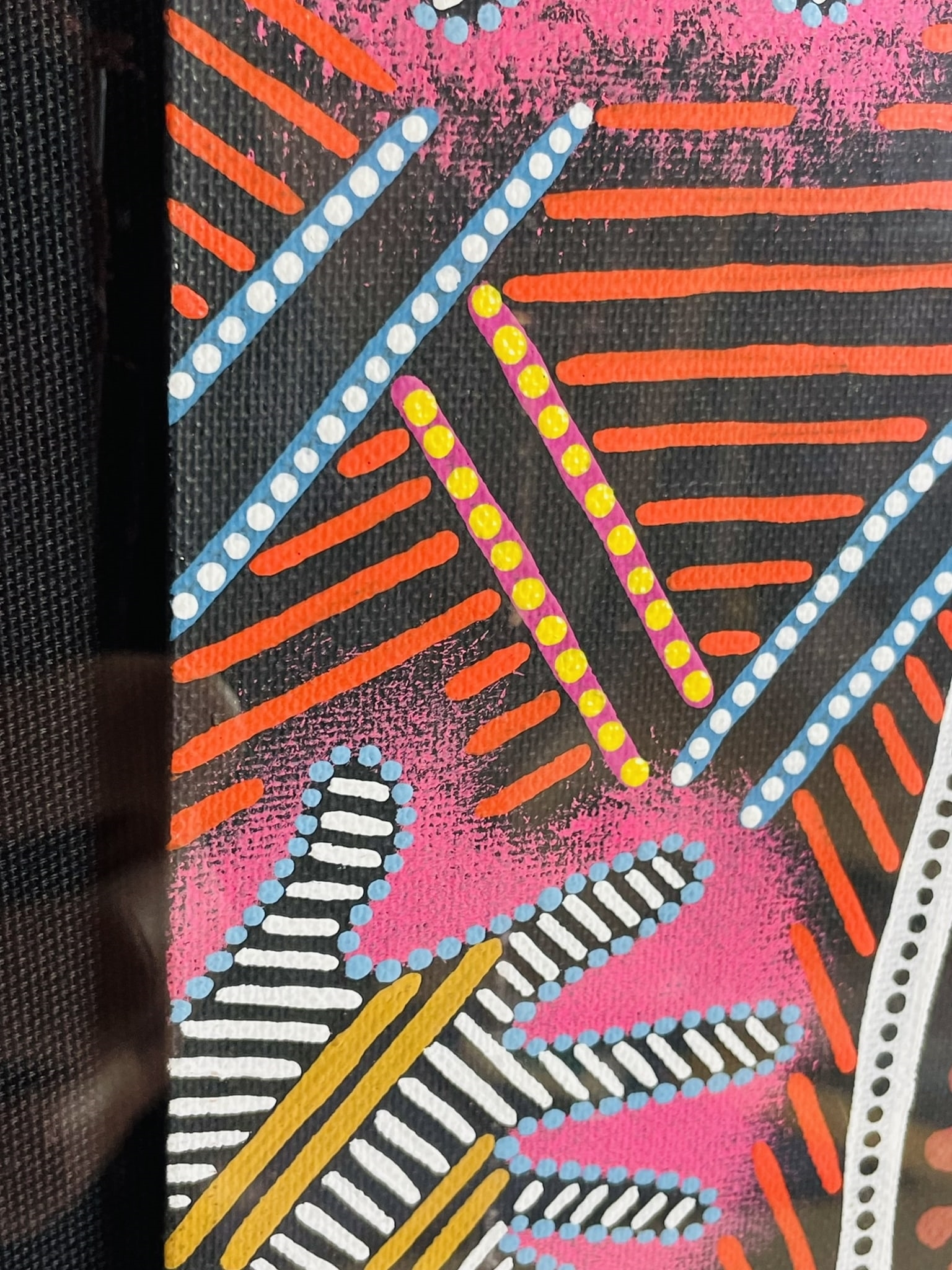 Artwork by James P. Simon, Aboriginal Painting by James P. Simon (Australia, Made of Oils