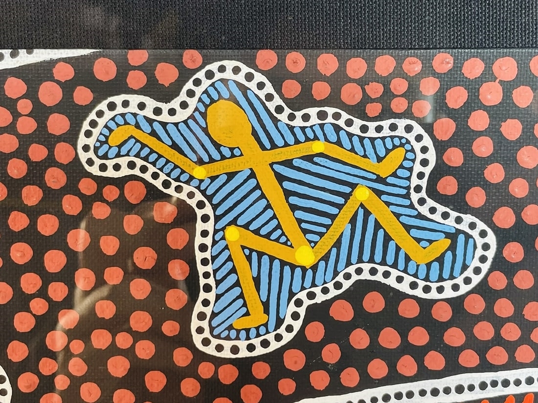 Artwork by James P. Simon, Aboriginal Painting by James P. Simon (Australia, Made of Oils