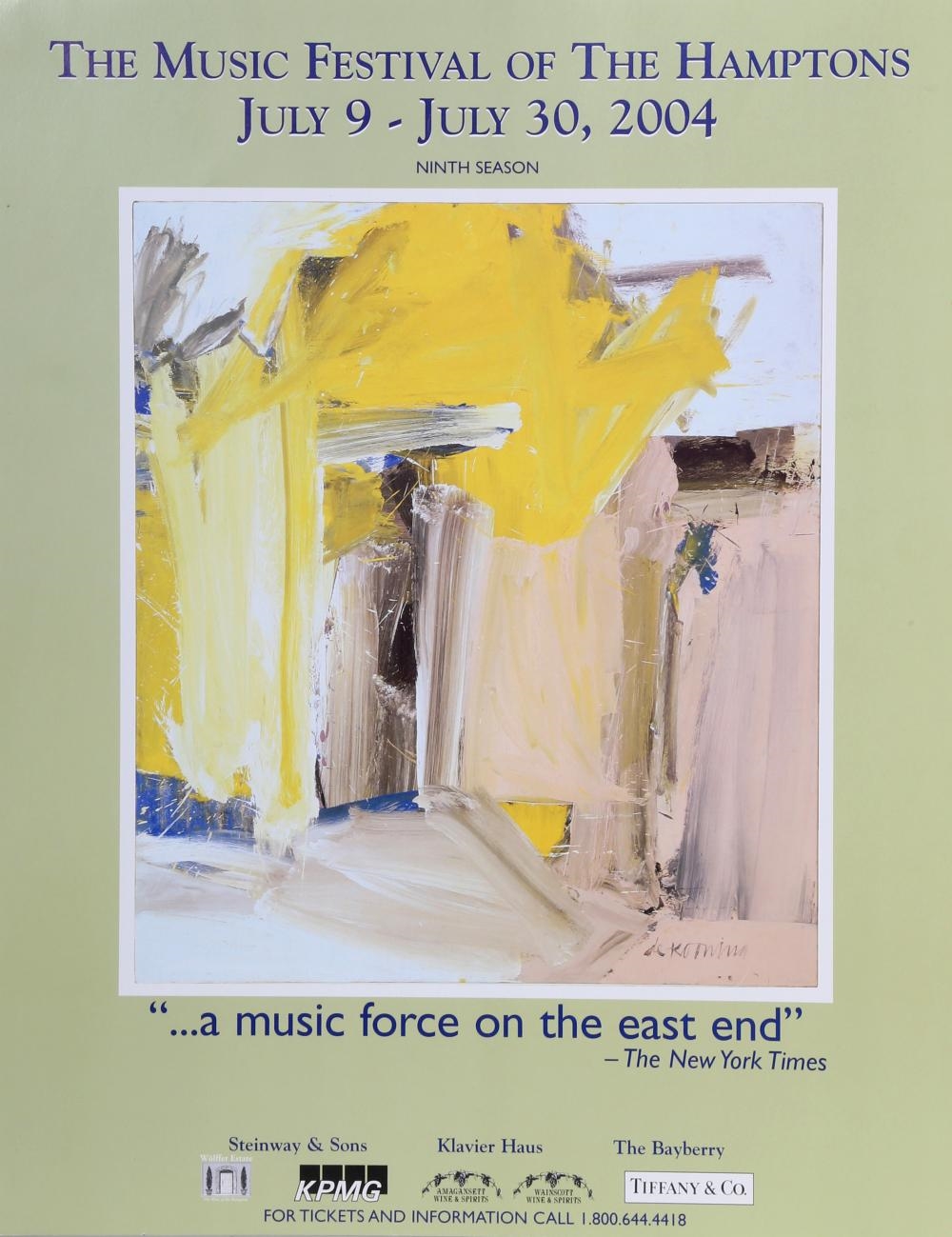 Artwork by Willem de Kooning, HAMPTONS MUSIC FESTIVAL, Made of oil on linen painting