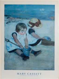 CHILDREN PLAYING AT THE BEACH - Mary Cassatt
