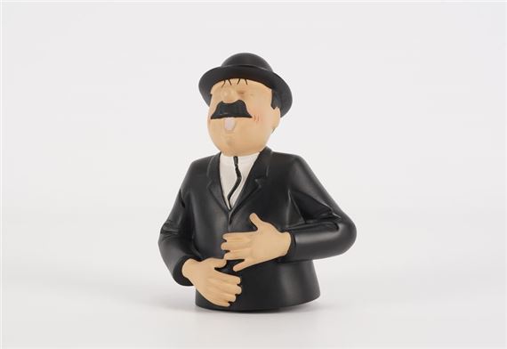 LD6, Dupont riant, 14cm, 885 copies, slight manufacturing defect on the hat by Hergé