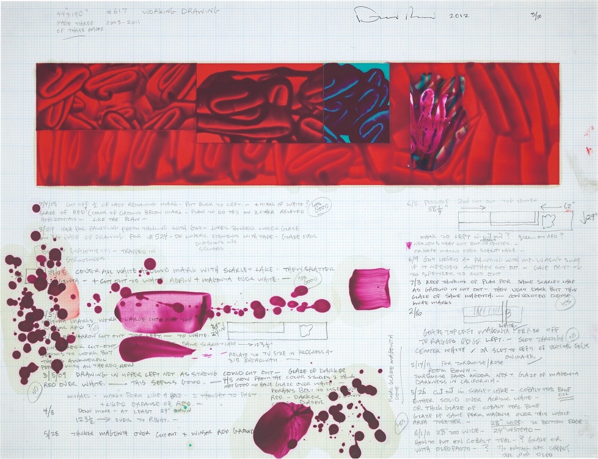 David Reed | Working Drawing for Painting #617 | MutualArt