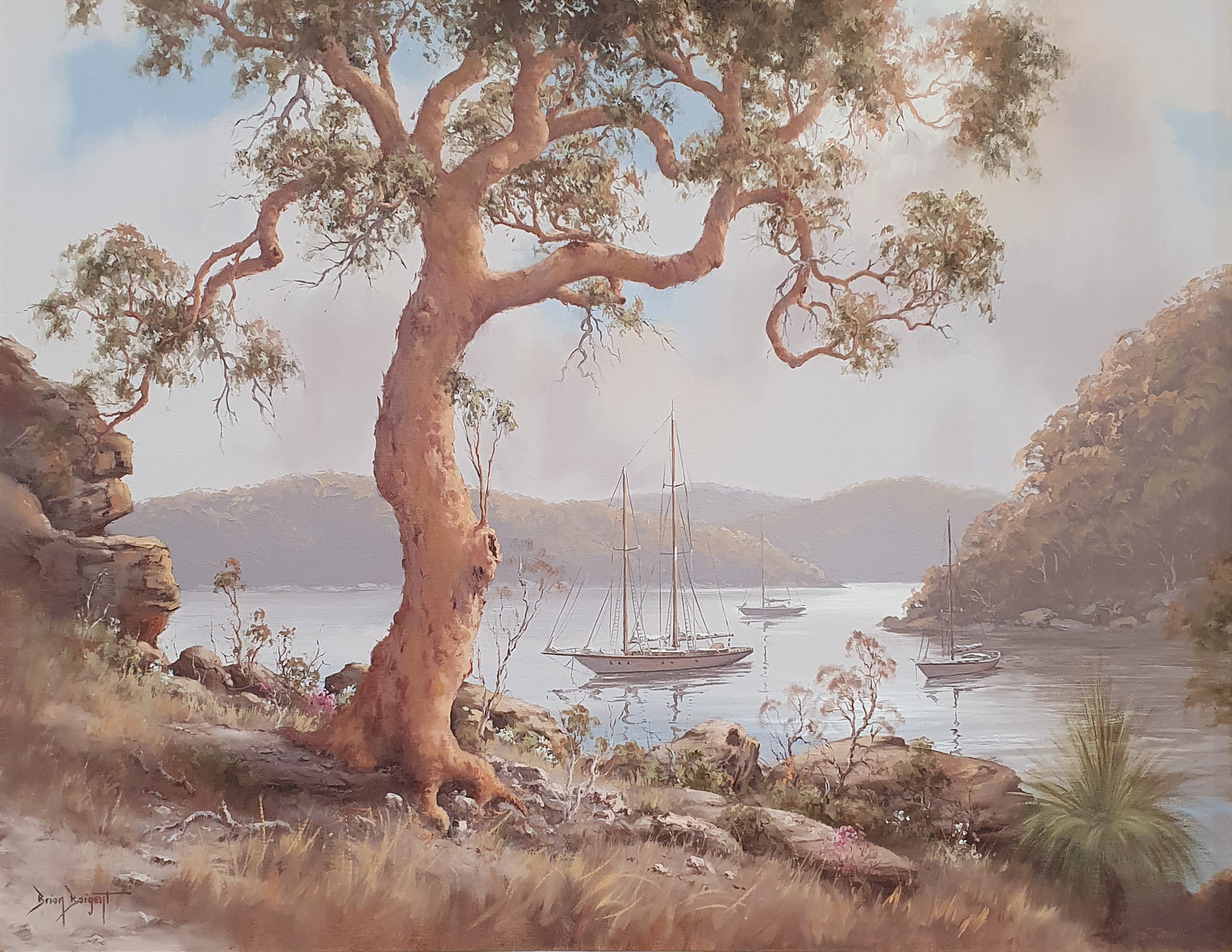 Brian Baigent | BRIAN BAIGENT (1929-2000), 'Kuringai Anchorage', oil on ...