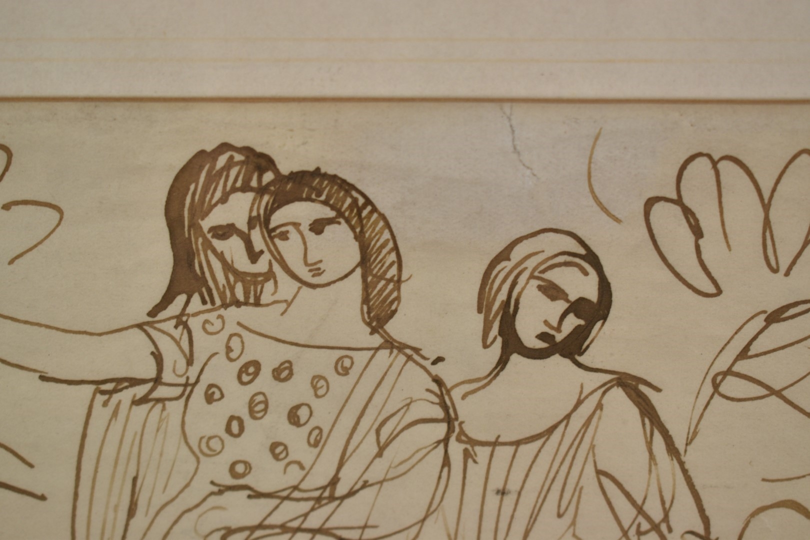 Augustus Edwin John | pen and ink sketch of figures | MutualArt