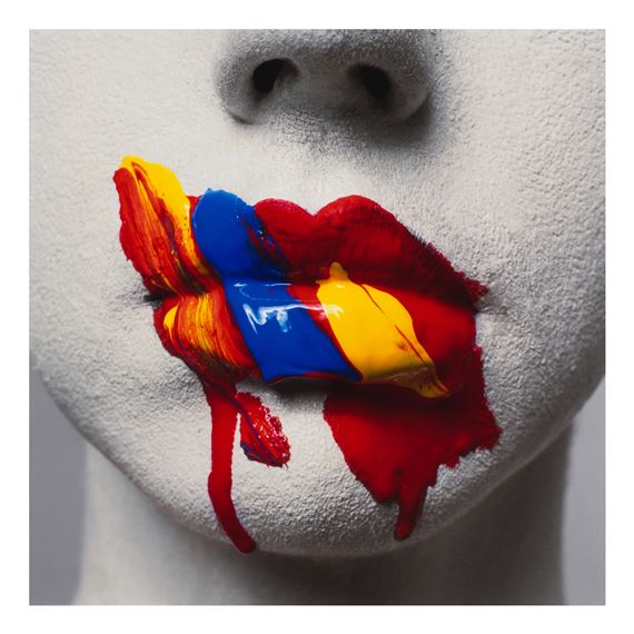 'Primary Lips' by Tyler Shields, printed 2021
