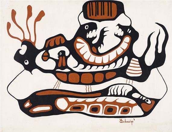 Sacrifice by Blair Debassige, dated 1972