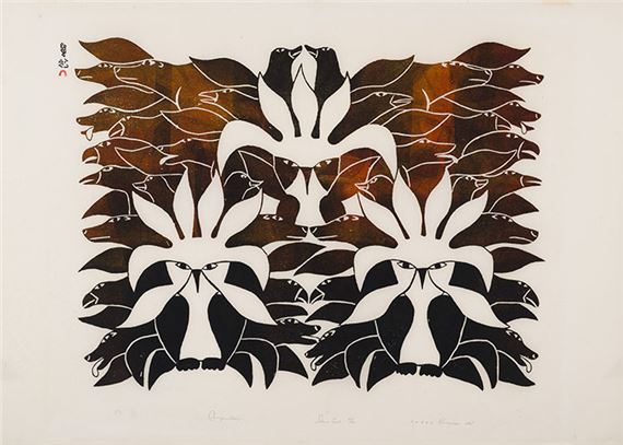 Composition by Kenojuak Ashevak, dated 1967