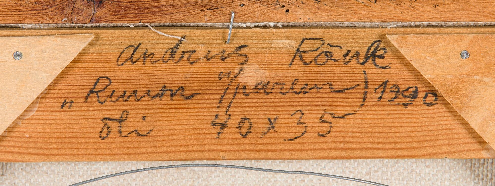 Artwork by Andrus Rõuk, Ruum, Made of Oil on canvas