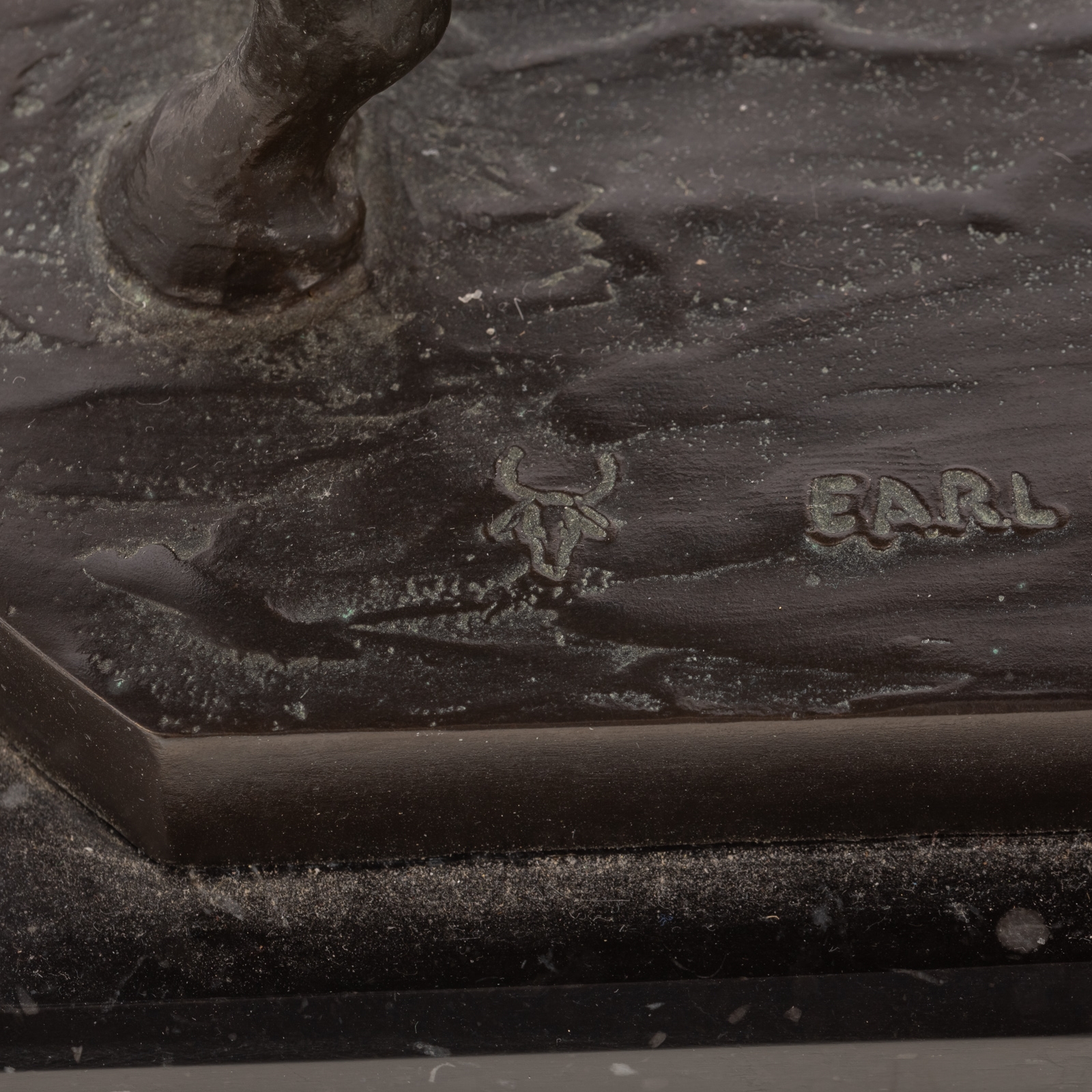 Artwork by Earl Wesley Bascom, Poco Bueno, Made of bronze