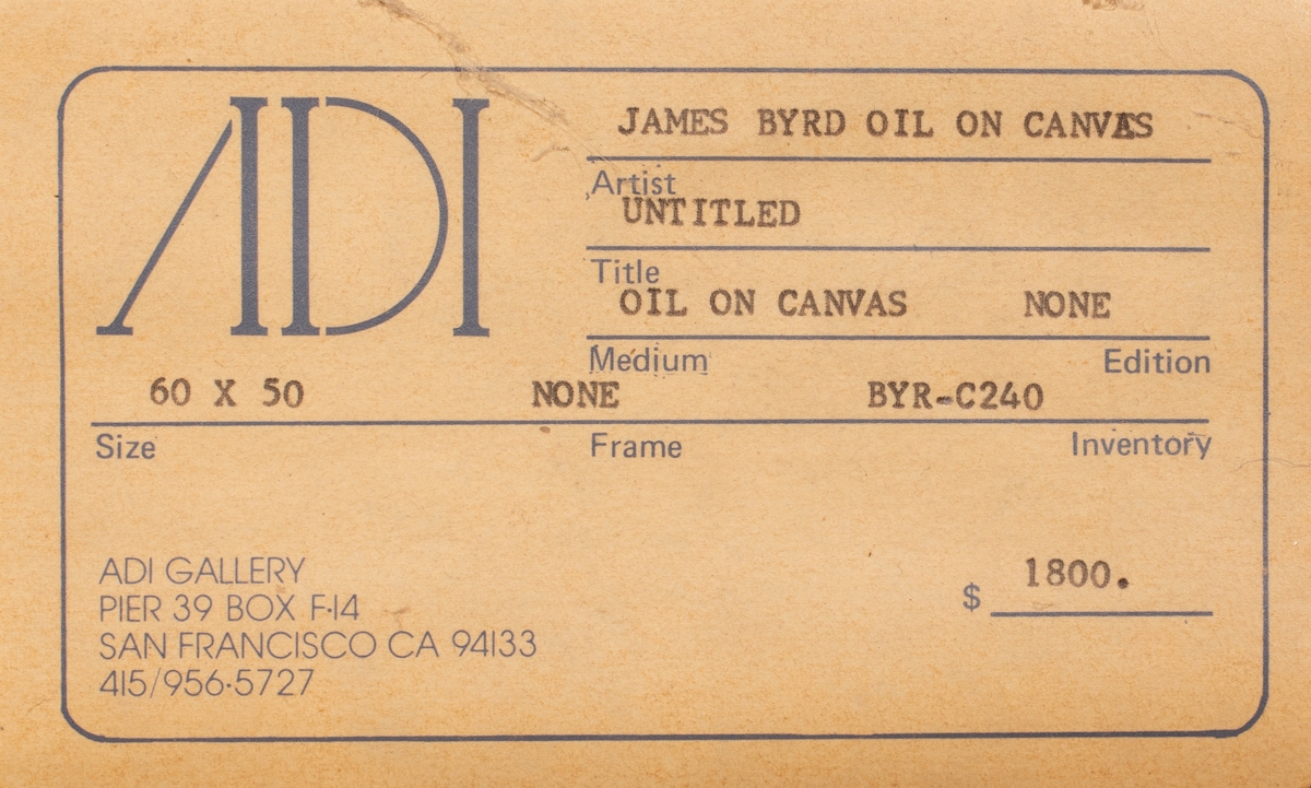 Artwork by James Byrd, James Byrd (American, Made of oil on canvas