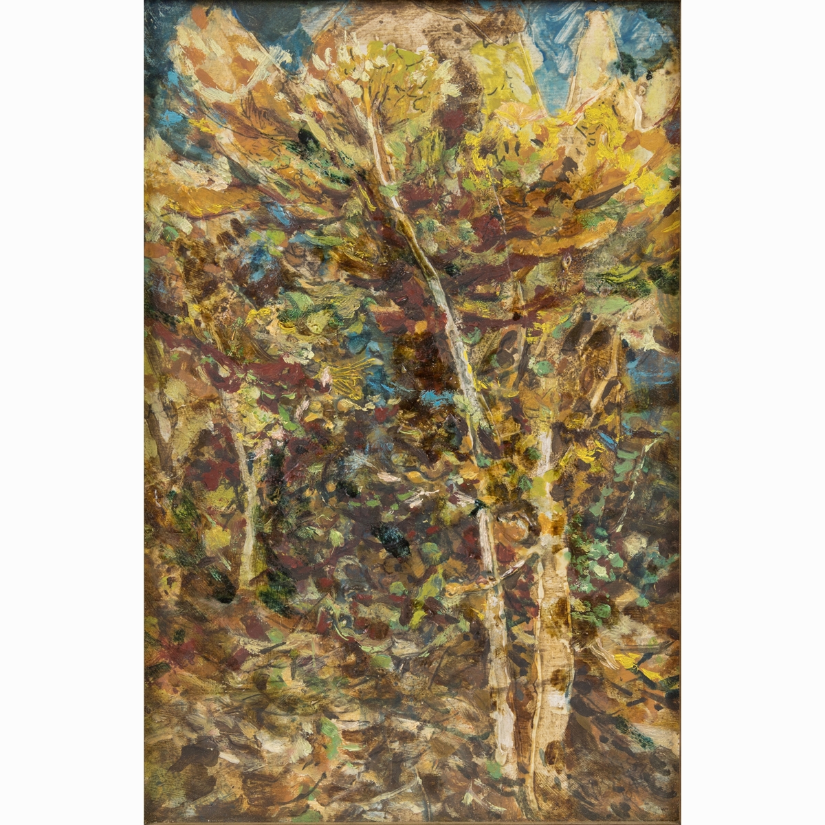 Artwork by Glenn Anthony Wessels, Alpine Alders,, Made of acrylic and oil on board