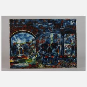 Artwork by Siegfried Burmeister, Drei Gemälde, Made of Öl auf Leinwand (3)