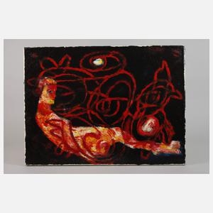 Artwork by Siegfried Burmeister, Drei Gemälde, Made of Öl auf Leinwand (3)