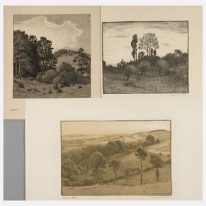 Waldbach; Auf der Höhe; Abendstimmung - Hans von Volkmann