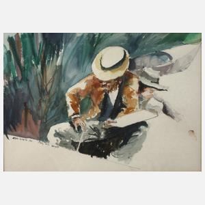 Maler in Landschaft - Ken Duffin