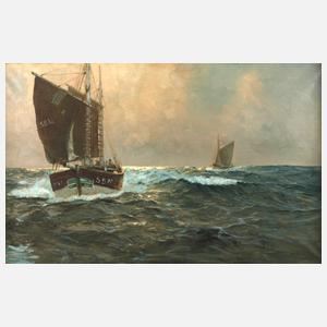 Auf hoher See by Karl Rowedder - Ruge, um 1930