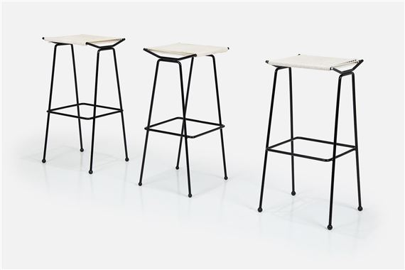 Set of three barstools by Allan Gould, circa 1955