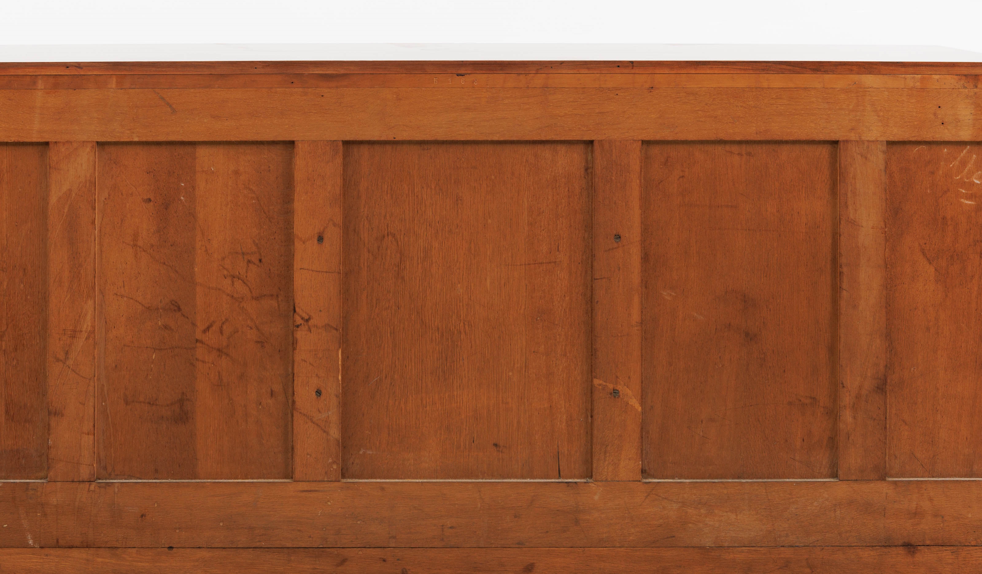 Artwork by Jules Leleu, A polished rosewood art deco-period sideboard, Made of polished rosewood