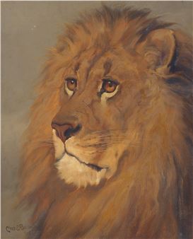 Portrait of Cecil the lion - Charles Edwin M. Baldock
