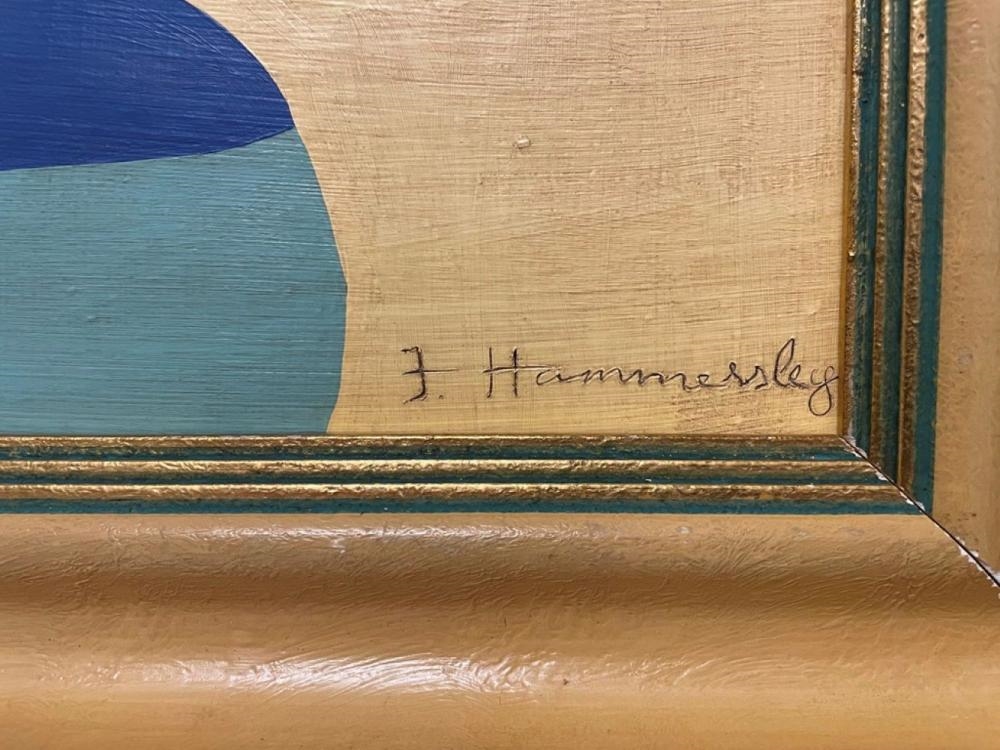 Artwork by Frederick Hammersley, FREDERICK HAMMERSLEY [AMERICAN] 1919-2009 ABSTRACT COMPOSITION, Made of oil on canvas