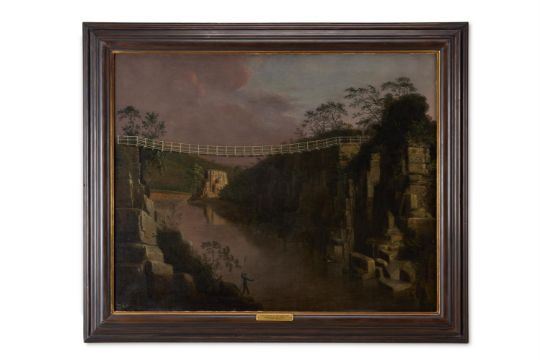 George Cuitt | WINCH BRIDGE ON THE RIVER TEES (1782) | MutualArt