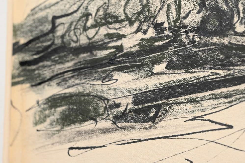 Artwork by Hans Martin Ruwoldt, Ruwoldt, Made of charcoal drawing