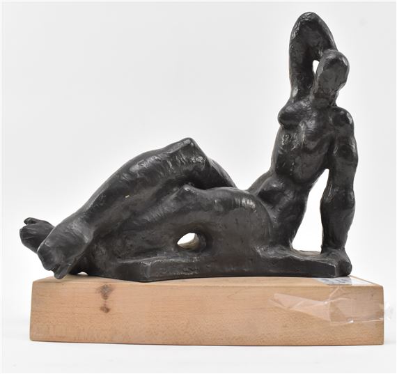 BRONZE FEMALE NUDE SCULPTURE by Siegfried Charoux, 20th century