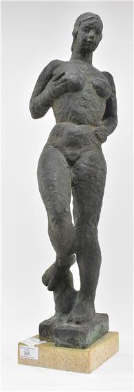 BRONZE FEMALE FIGURE SCULPTURE by Siegfried Charoux, 20th century