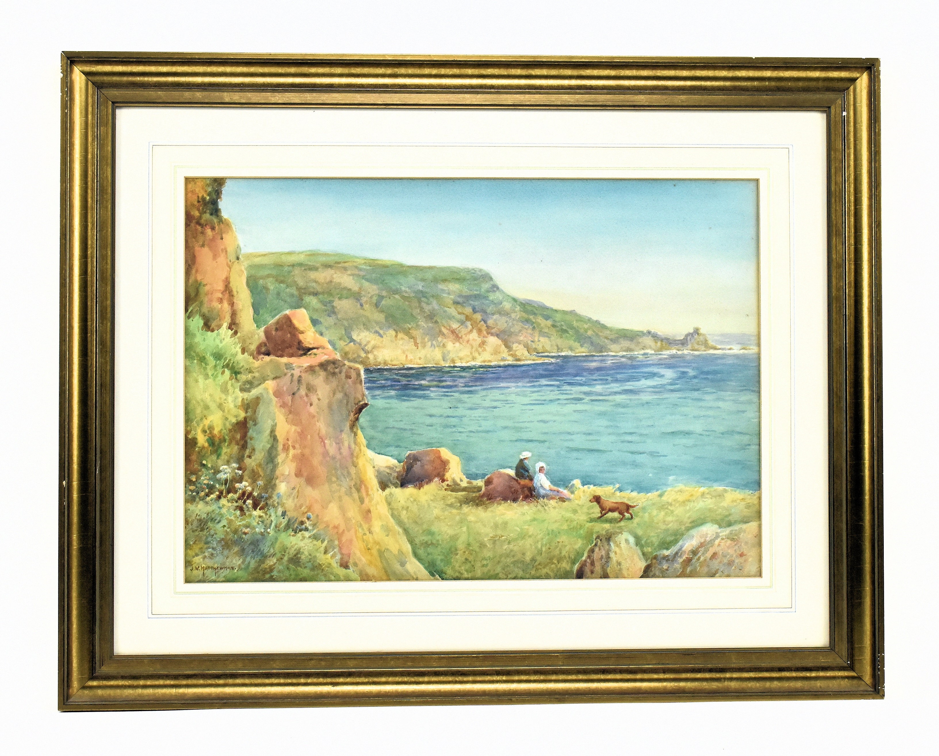 Artwork by John W Mathewman, - Two early 20th century watercolour on paper landscape paintings, Made of watercolour on paper