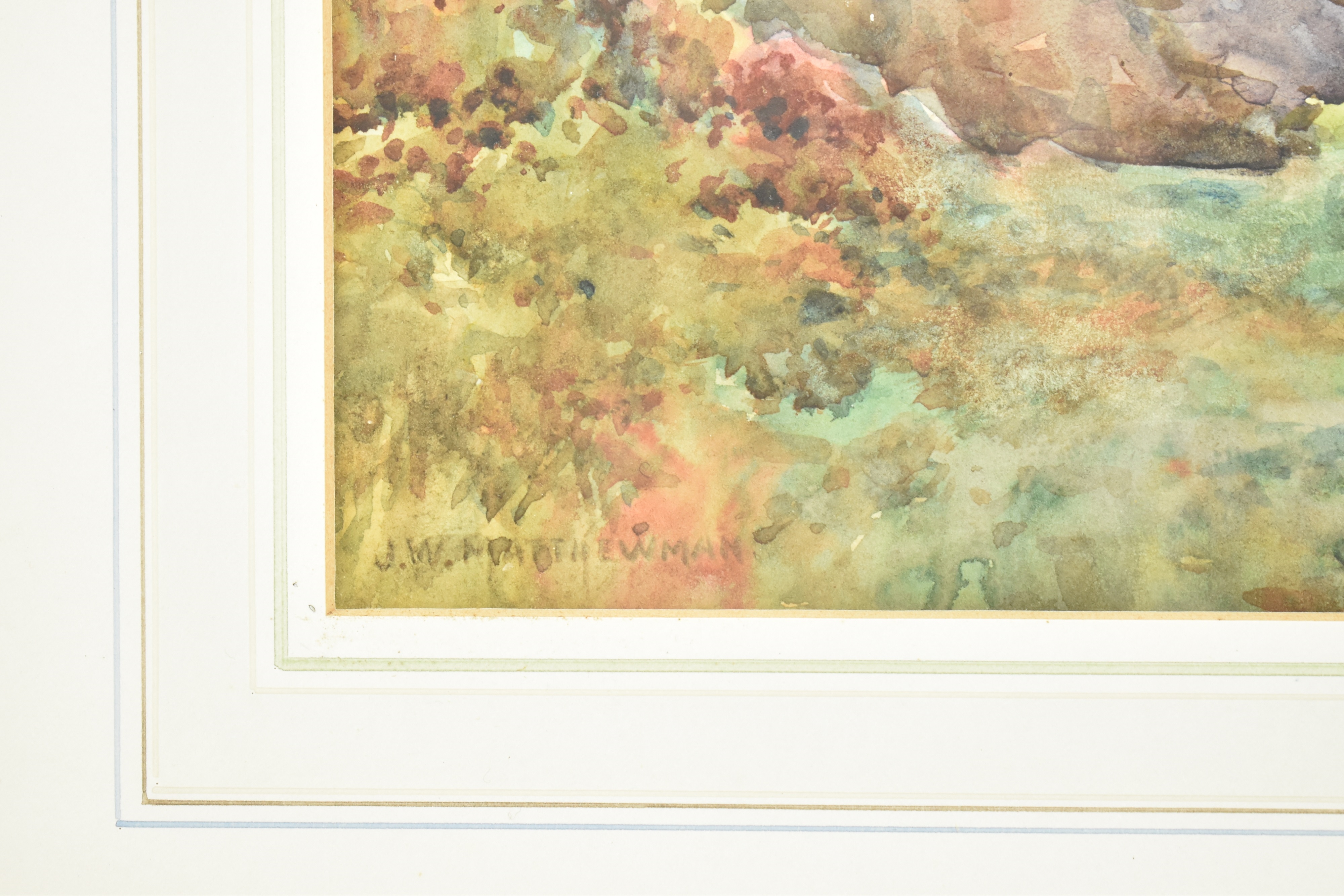 Artwork by John W Mathewman, - Two early 20th century watercolour on paper landscape paintings, Made of watercolour on paper