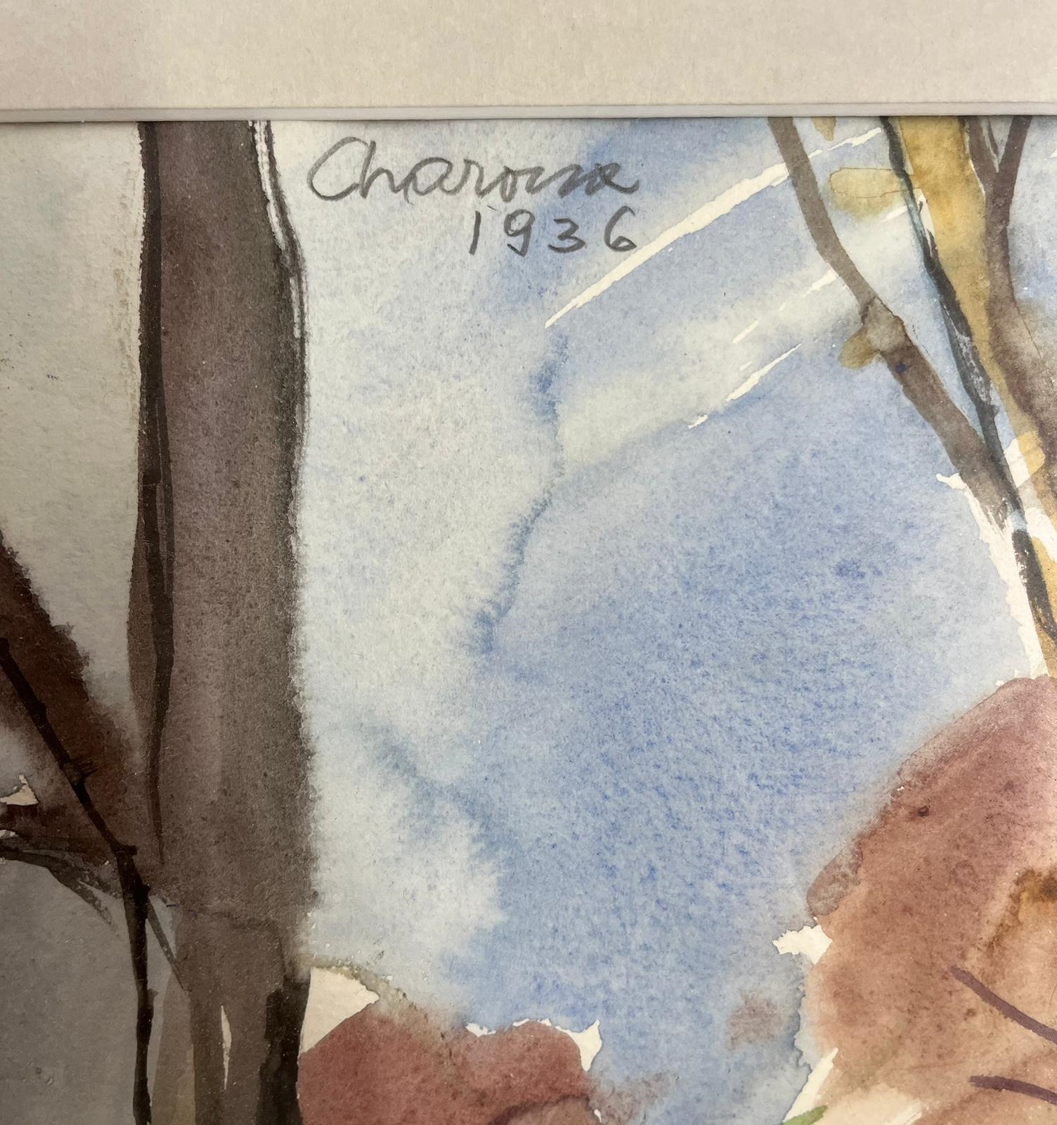 Artwork by Siegfried Charoux, – Untitled Creek Scene in Cornwall, Made of watercolour & gouache on paper