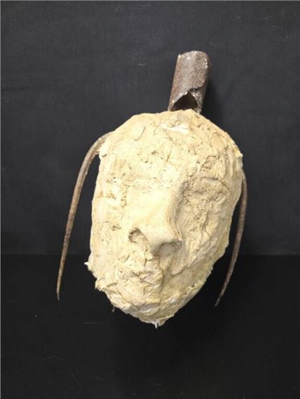 San Grato, Outsider Noir Art Pitchfork Bust by San Grato