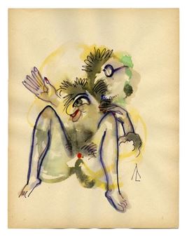 Alexandre LEVRAT (1896-1986). Curiosa 54, circa 1960. Waterc - Lot 105 - Alex Levrat