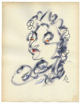 Alexandre LEVRAT (1896-1986). Face 18, circa 1960. Watercolo - Lot 117 - Alex Levrat
