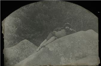 Sar PÉLADAN (1858-1918). Lying on a Rock, ca. 1890. Silver p - Lot 419 - Sar Péladan