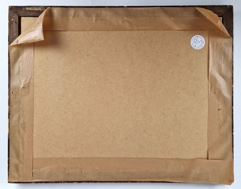 Artwork by Charles Damour, Assembly of figures, Made of watercolor over black pencil