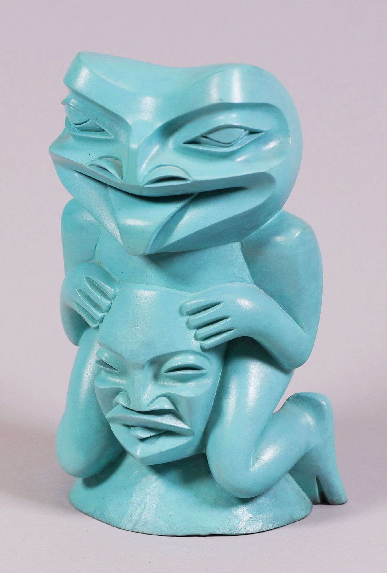 Artwork by Dempsey Bob, FROG TOTEM; 2000, Made of bronze